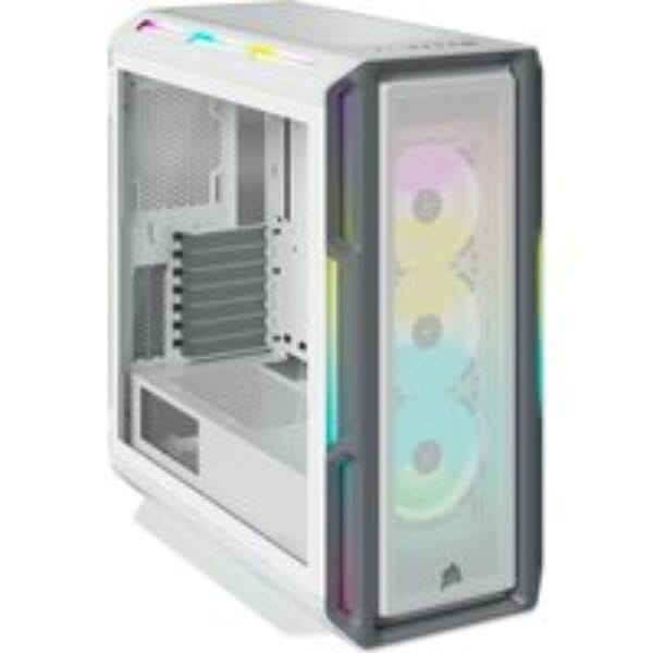 Corsair iCUE 5000T RGB Mid Tower E-ATX White Gaming Case With Window